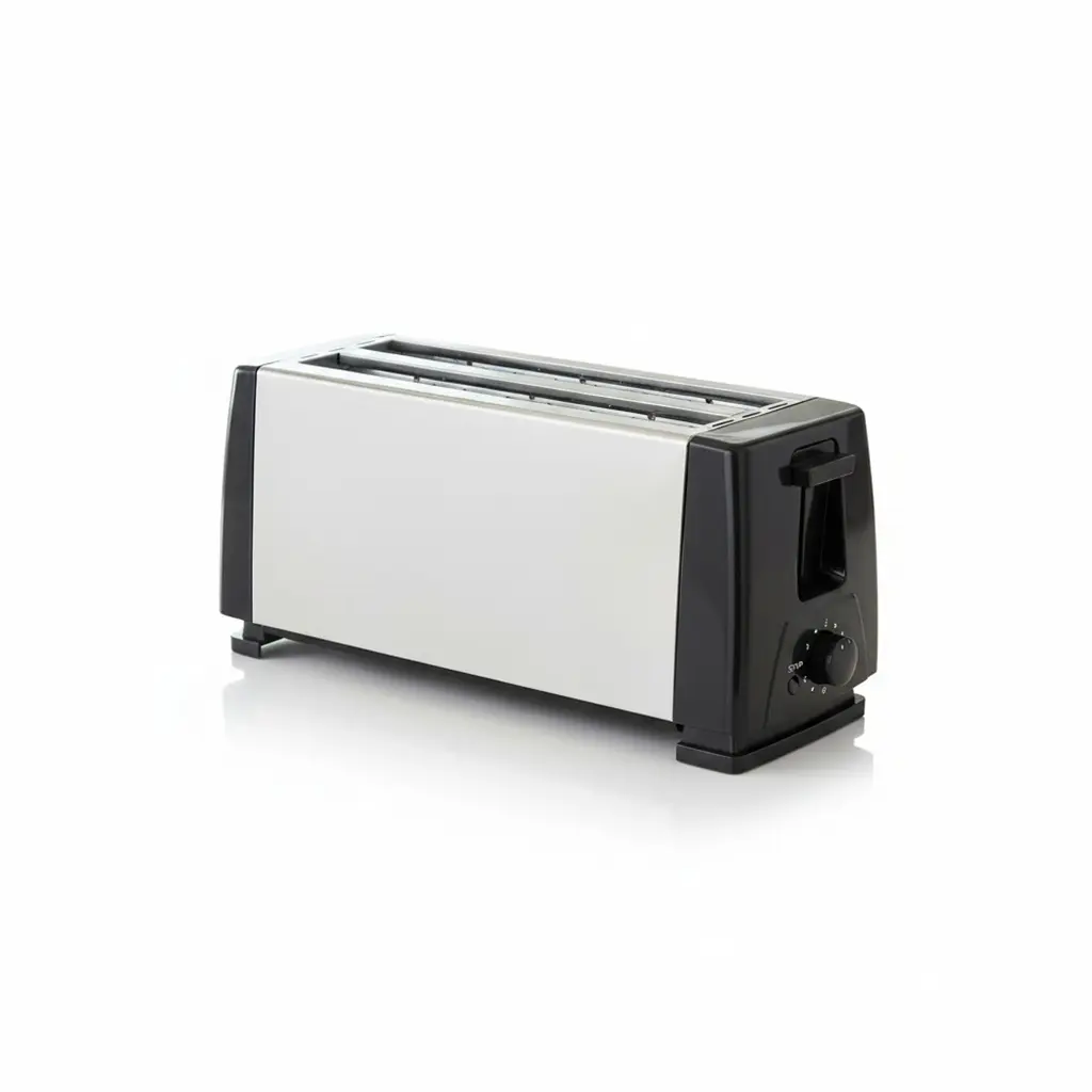 BH-003B Toaster Manufacturer | 4-Slice Double Long Slot Stainless Steel | CE RoHS FCM Certified | Juventini Wholesale